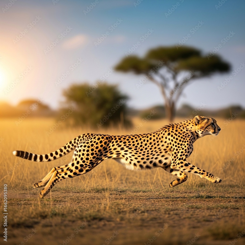 Fototapeta premium cheetah running