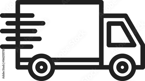 Fast delivery truck icon transport logistics