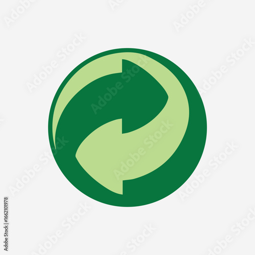 GREEN POINT DOT RECYCLING VECTOR SYMBOL