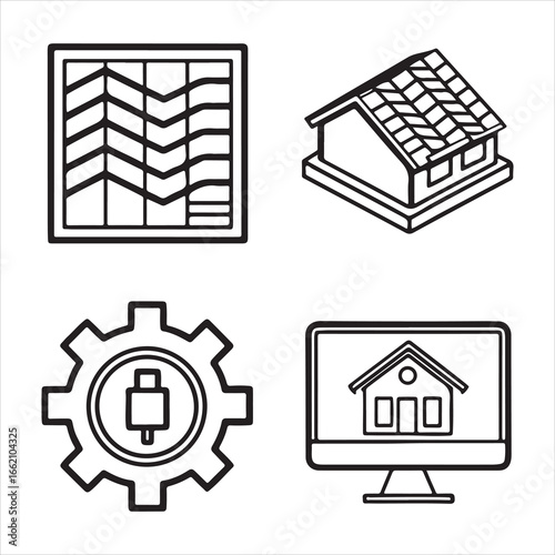house icons set