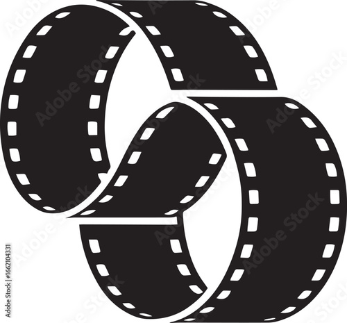 Film Reel Icon Vector Illustration for Video Production and Entertainment Industry Design