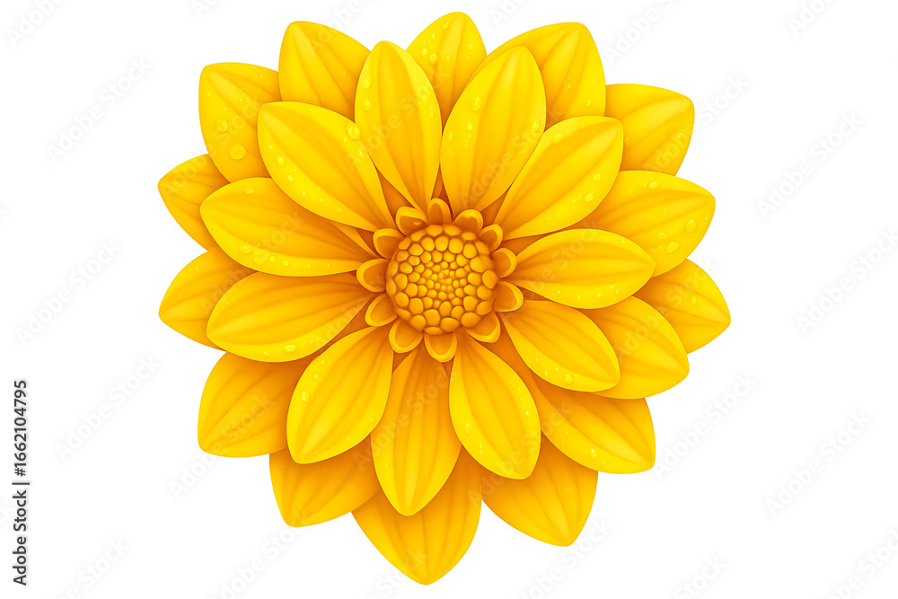 Yellow flower dahlia macro isolated on white Yellow flower dahlia macro isolated on white