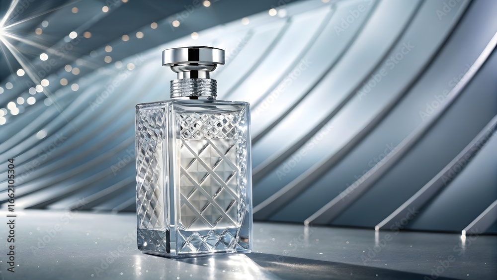 Fototapeta premium Perfume bottle on Neutral Background