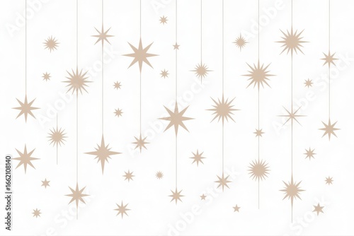 Elegant star pattern design for Christmas, holidays, or special occasions, stylish and modern