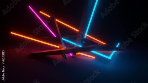 Wallpaper Mural Abstract neon lights background animation loop for music visuals and vj loops visuals effects Torontodigital.ca