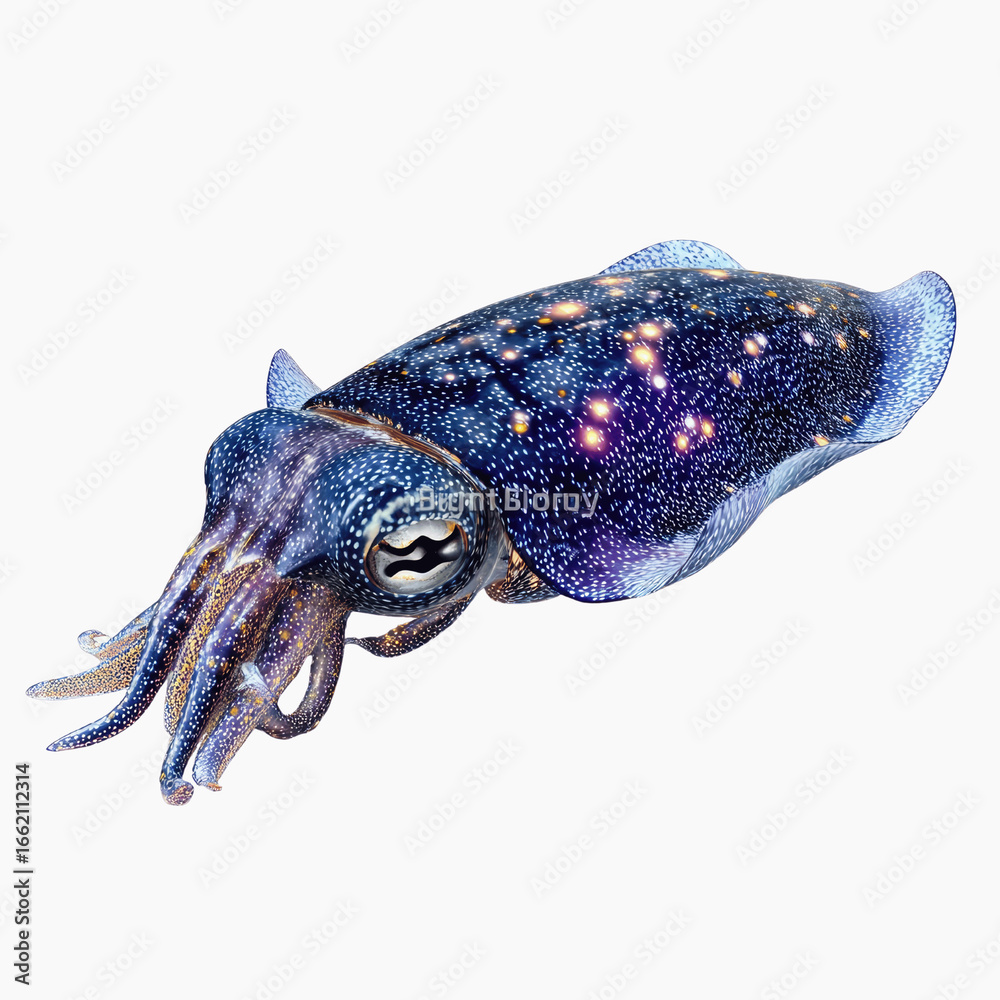 Fototapeta premium Celestial Squid A Stunning Digital Illustration