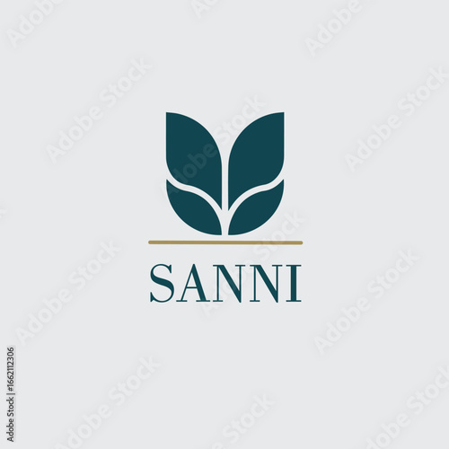 green leaf logo, Logo