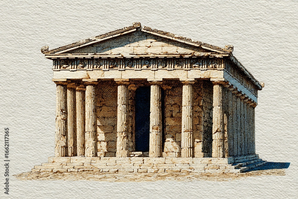 Obraz premium Doric column structure art high resolution picture