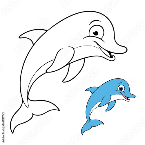 A playful dolphin splashes in the waves with a big smile, spreading joy and laughter in this funny dolphin fun coloring page—perfect for kids’ creativity and imagination!
