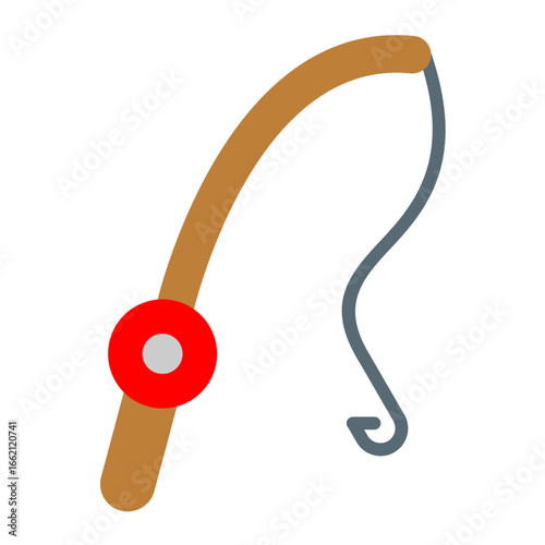 Fishing Rod Vector Design Icon Style