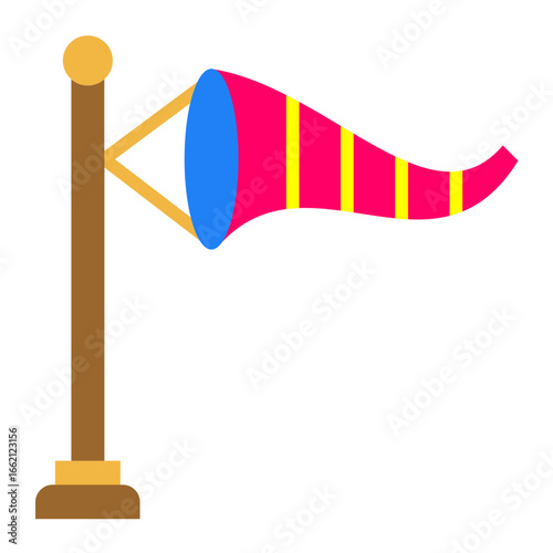 Windsock Vector Design Icon Style