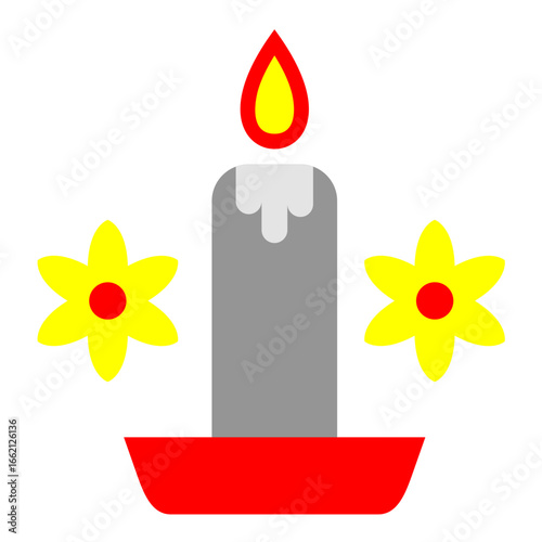 Scented Candle Vector Design Icon Style
