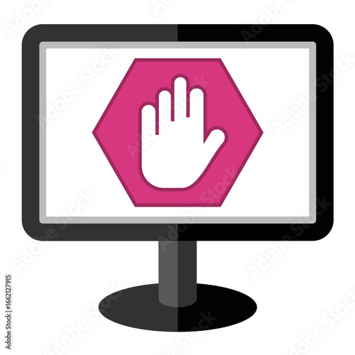 Ad Blocker Vector Design Icon Style