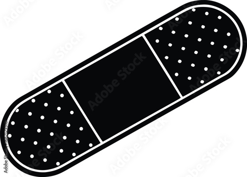  band aid adhesive bandage silhouette vector