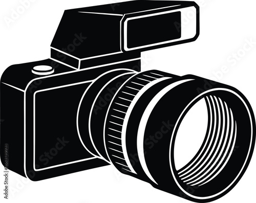 light flash for photography silhouette vector