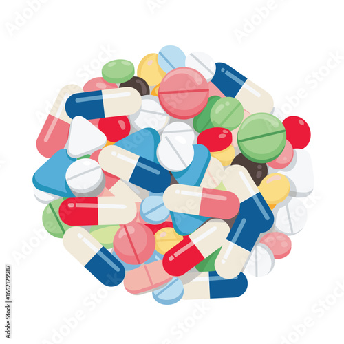 A vibrant assortment of pharmaceutical capsules and tablets for diverse health needs