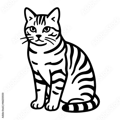 Tabby Cat Sitting