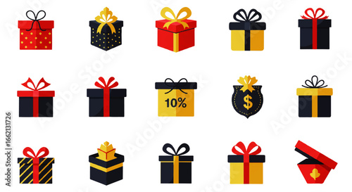 Colorful Gift Box with Ribbon and Bow for Celebration or Special Occasion.