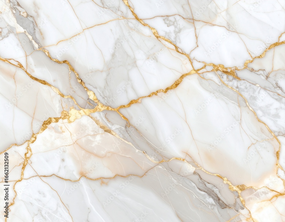 Fototapeta premium 解像度ベージュ＆ゴールド大理石パターンHigh-Resolution Beige & Gold Marble Pattern 