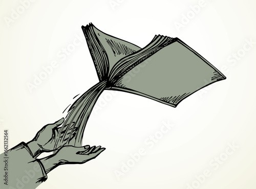 Vector drawing. Water from book