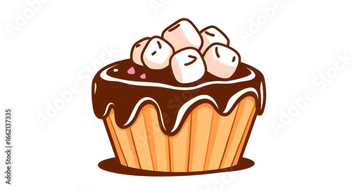 cupcake drawing, chocolate dessert art, sweet food vector, bakery cupcake illustration, cupcake with sprinkles, cupcake isolated, cartoon cupcake vector, cupcake flat design, cupcake with cream, choco