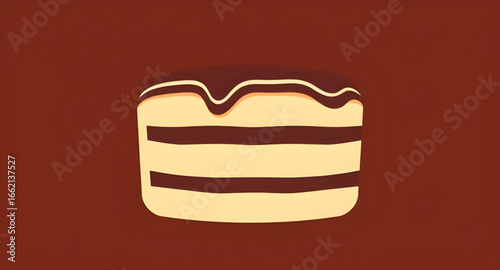 cake icon illustration, chocolate cupcake vector, cake with cherry topping, dessert symbol, chocolate sponge cake, cake decoration vector, chocolate glaze cake, confectionery vector, food illustration