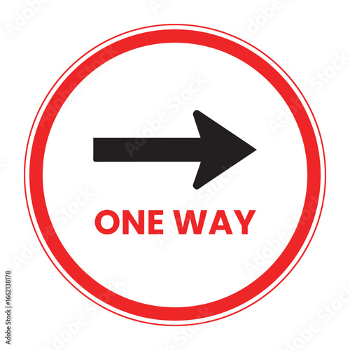 Free Download One-Way Traffic Sign A Concise Guide to Single-Direction Movement - GFXLoad