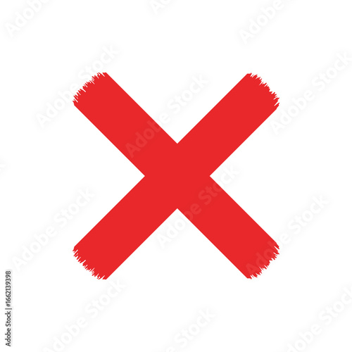cross,reject,wrong, cross reject wrong icon vector illustration showing bold red x symbol representing denial stop cancellation prohibition error rejection negative mark
