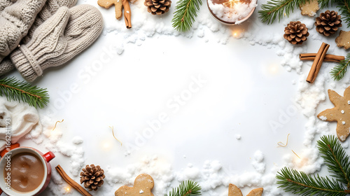 Winterliche Weihnachtsdekoration mit Gebäck - Harmonisches Wallpaper - Hintergrundbild