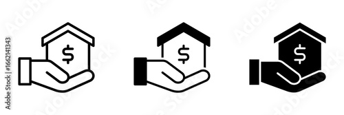 Home Saving multiple icon style vector illustration. Simple vector illustration 