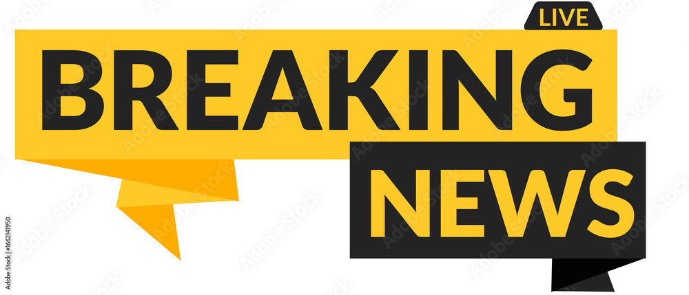 Fototapeta premium Professional Live Breaking News Ticker Banner Frame for Real-Time Updates and Announcements