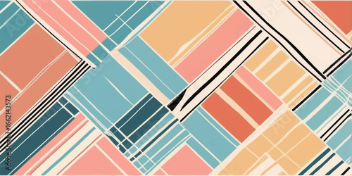 Abstract colorful stripes create a vibrant pattern for a glamorous eyeshadow palette