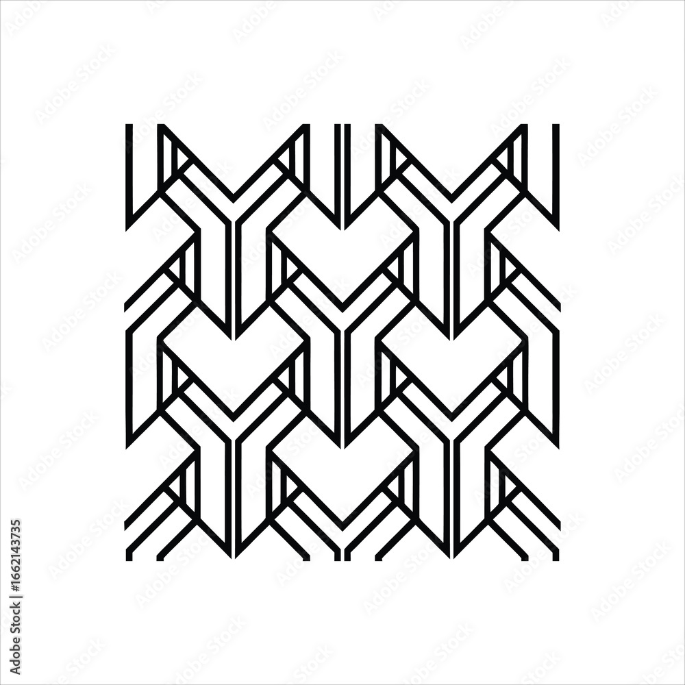 Fototapeta premium Geometric Abstract Pattern Design Vector