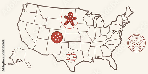 USA Cookie Favorites Map