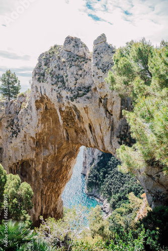 Arc Naturale turquoise water in Capri, Italy