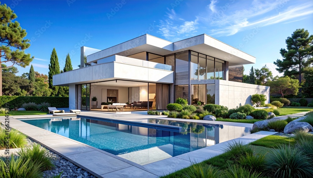 Modern Luxury Villa with Infinity Pool and Lush Landscaping Modern Luxury Villa with Infinity Pool and Lush Landscaping