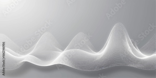 Soft white fabric texture with wavy lines creates an abstract, wintery pattern, perfect for a wedding design