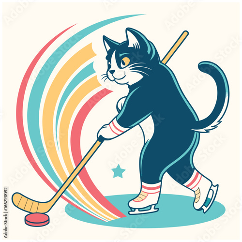Three playful cats  vector illustration