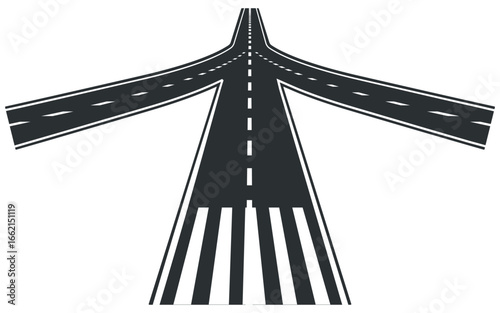 Crosswalk lines. pedestrian crossing icon. zebra crossing. vector illustration, crossover isolated on white background. Vector Illustration
