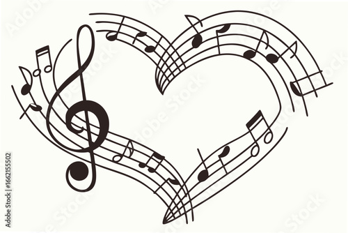 music background with heart