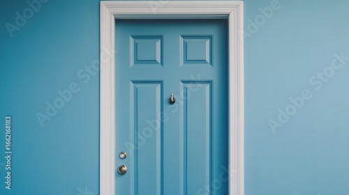 Video doorbell mockup  front door view  package delivery  home surveillance