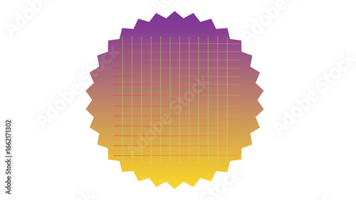 Abstract Data Grid Pattern in Starburst Shape