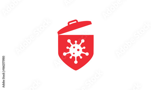 a graphic image with a virus trash theme, with a white background. vector graphic base.