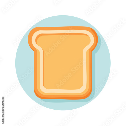 Toast Slice Illustration Fresh Baked Bread Breakfast Food Design Element