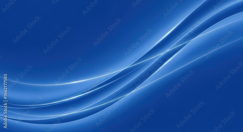 Fototapeta premium Abstract blue wave background with light and smooth texture