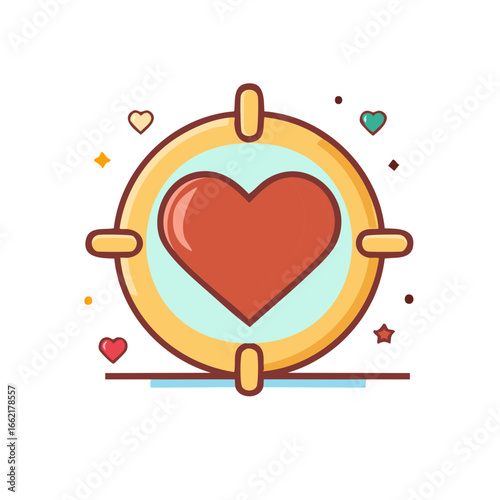 Heart in the crosshairs a target of love focused affection and a goal for commitment success and partnership