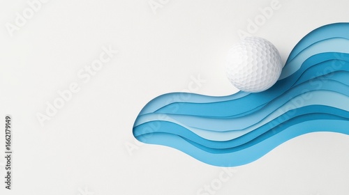 Arctic Themed Golf Course with Layered Iceberg Design