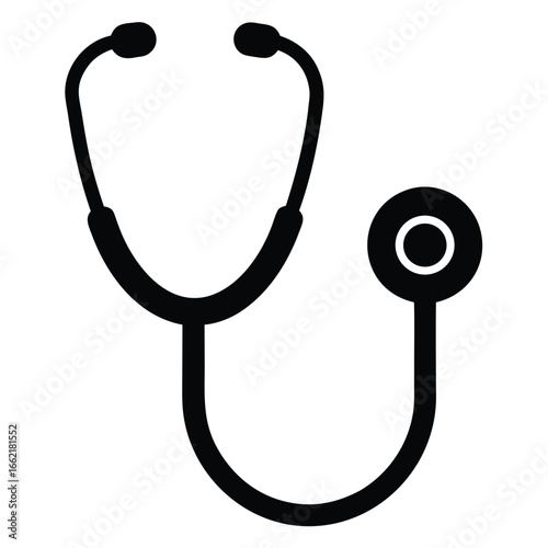 Black stethoscope medical instrument healthcare doctor
