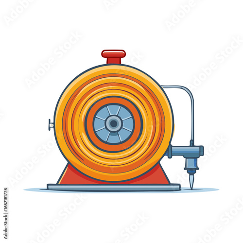 Cartoon Style Welding Torch Equipment Machine Metal Fabrication Device