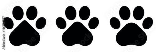 Pet paw editable stroke icon. footprints Pet paw,  pet paw, print dog cat icon, vector illustration